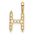 14k 1/6 carat Lab Grown Diamond VS/SI+ G+ Complete Letter H Initial Pendant