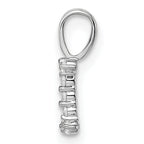 14k White Gold 1/10 carat Lab Grown Diamond VS/SI+ G+ Complete Letter I Initial Pendant