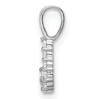 14k White Gold 1/10 carat Lab Grown Diamond VS/SI+ G+ Complete Letter J Initial Pendant