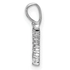 14k White Gold 1/8 carat Lab Grown Diamond VS/SI+ G+ Complete Letter K Initial Pendant