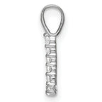 14k White Gold 1/10 carat Lab Grown Diamond VS/SI+ G+ Complete Letter L Initial Pendant