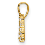 14k 1/6 carat Lab Grown Diamond VS/SI+ G+ Complete Letter N Initial Pendant