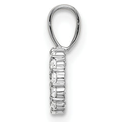 14k White Gold 1/8 carat Lab Grown Diamond VS/SI+ G+ Complete Letter O Intitial Pendant