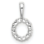 14k White Gold 1/8 carat Lab Grown Diamond VS/SI+ G+ Complete Letter O Intitial Pendant