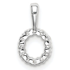 14k White Gold 1/8 carat Lab Grown Diamond VS/SI+ G+ Complete Letter O Intitial Pendant