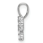 14k White Gold 1/10 carat Lab Grown Diamond VS/SI+ G+ Complete Letter P Initial Pendant