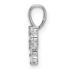 14k White Gold 1/10 carat Lab Grown Diamond VS/SI+ G+ Complete Letter P Initial Pendant