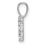 14k White Gold 1/6 carat Lab Grown Diamond VS/SI+ G+ Complete Letter Q Initial Pendant