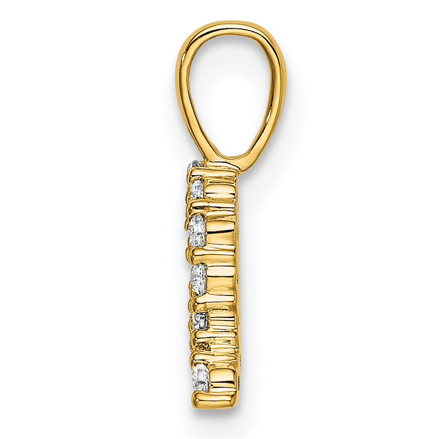 14k 1/6 carat Lab Grown Diamond VS/SI+ G+ Complete Letter Q Initial Pendant Secondary image