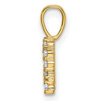 14k 1/6 carat Lab Grown Diamond VS/SI+ G+ Complete Letter Q Initial Pendant