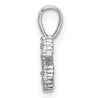 14k White Gold 1/8 carat Lab Grown Diamond VS/SI+ G+ Complete Letter S Initial Pendant