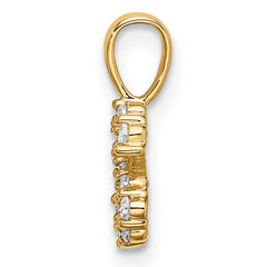 14k 1/8 carat Lab Grown Diamond VS/SI+ G+ Complete Letter S Initial Pendant