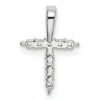 14k White Gold 1/10 carat Lab Grown Diamond VS/SI+ G+ Complete Letter T Initial Pendant