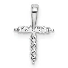 14k White Gold 1/10 carat Lab Grown Diamond VS/SI+ G+ Complete Letter T Initial Pendant