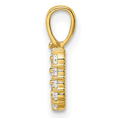14k 1/8 carat Lab Grown Diamond VS/SI+ G+ Complete Letter U Initial Pendant
