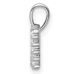 14k White Gold 1/6 carat Lab Grown Diamond VS/SI+ G+ Complete Letter W Initial Pendant