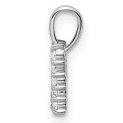 14k White Gold 1/6 carat Lab Grown Diamond VS/SI+ G+ Complete Letter W Initial Pendant