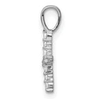 14k White Gold 1/8 carat Lab Grown Diamond VS/SI+ G+ Complete Letter X Initial Pendant