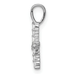 14k White Gold 1/8 carat Lab Grown Diamond VS/SI+ G+ Complete Letter X Initial Pendant