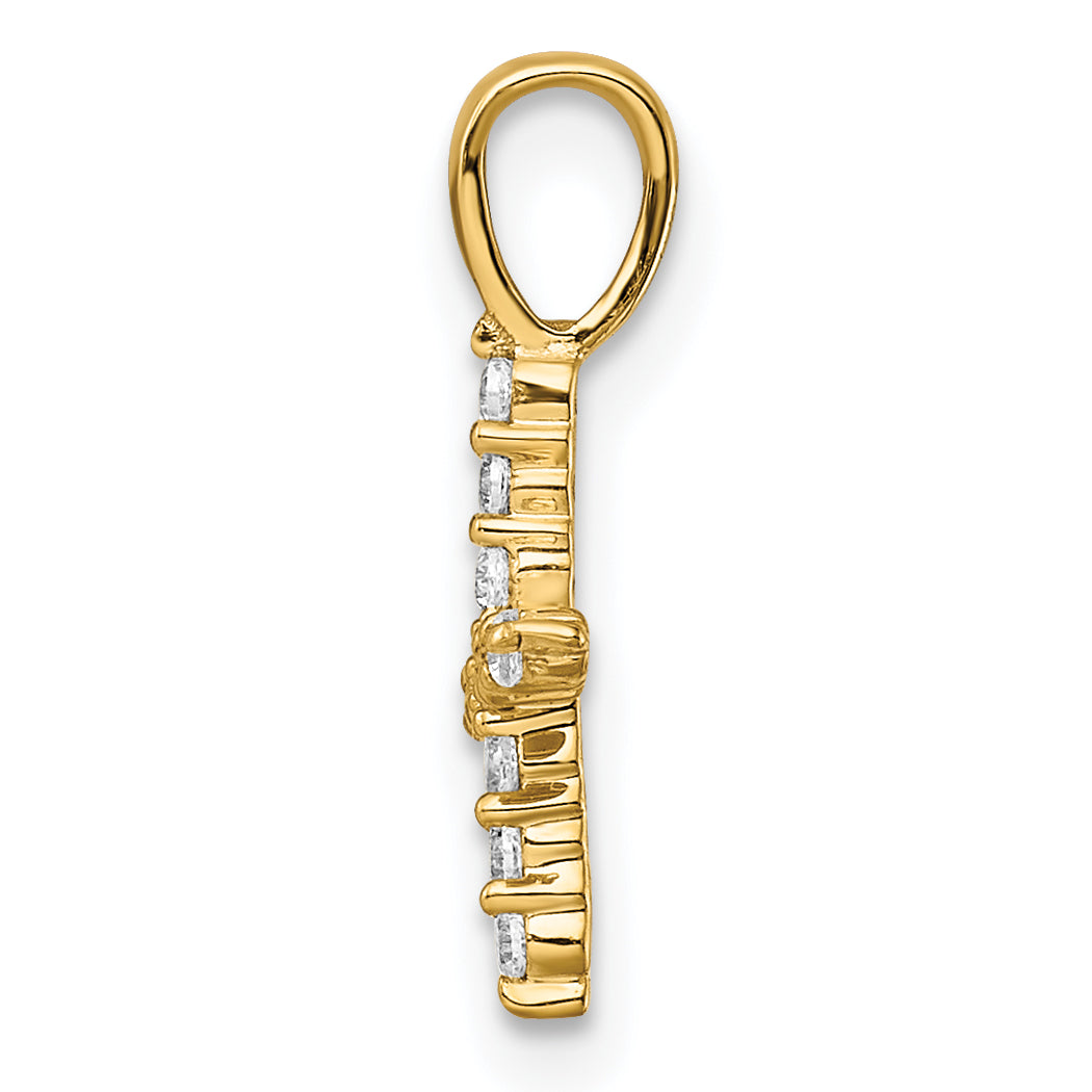 14k 1/8 carat Lab Grown Diamond VS/SI+ G+ Complete Letter X Initial Pendant Secondary image