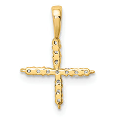 14k 1/8 carat Lab Grown Diamond VS/SI+ G+ Complete Letter X Initial Pendant