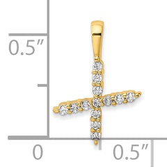 14k 1/8 carat Lab Grown Diamond VS/SI+ G+ Complete Letter X Initial Pendant