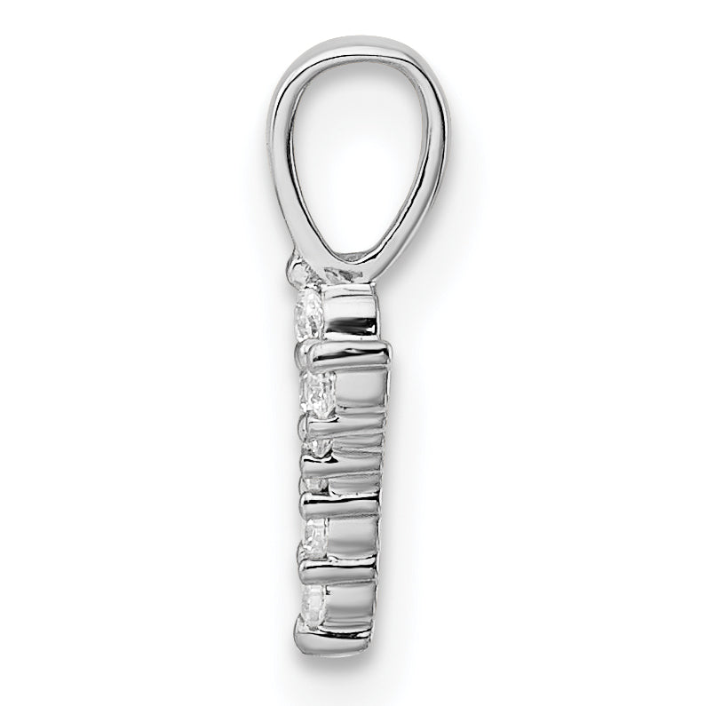 14k White Gold 1/15 carat Lab Grown Diamond VS/SI+ G+ Complete Letter Y Initial Pendant Secondary image
