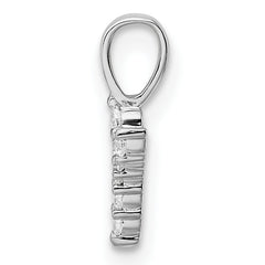 14k White Gold 1/15 carat Lab Grown Diamond VS/SI+ G+ Complete Letter Y Initial Pendant