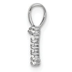 14k White Gold 1/8 carat Lab Grown Diamond VS/SI+ G+ Complete Letter Z Intitial Pendant