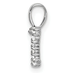 14k White Gold 1/8 carat Lab Grown Diamond VS/SI+ G+ Complete Letter Z Intitial Pendant