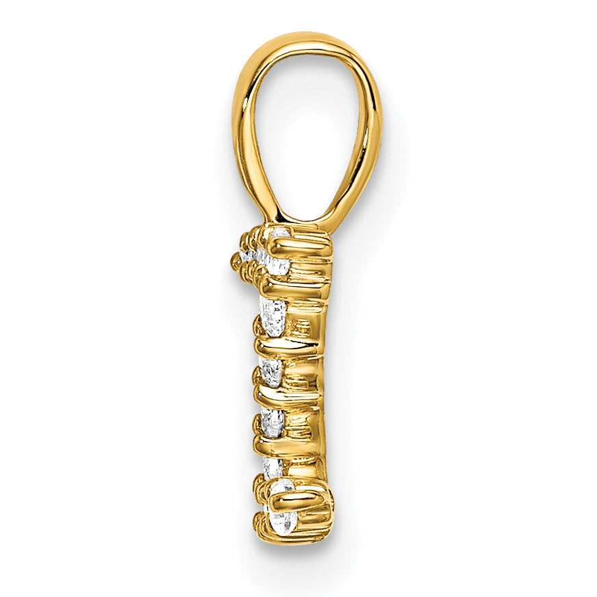 14k 1/8 carat Lab Grown Diamond VS/SI+ G+ Complete Letter Z Intitial Pendant