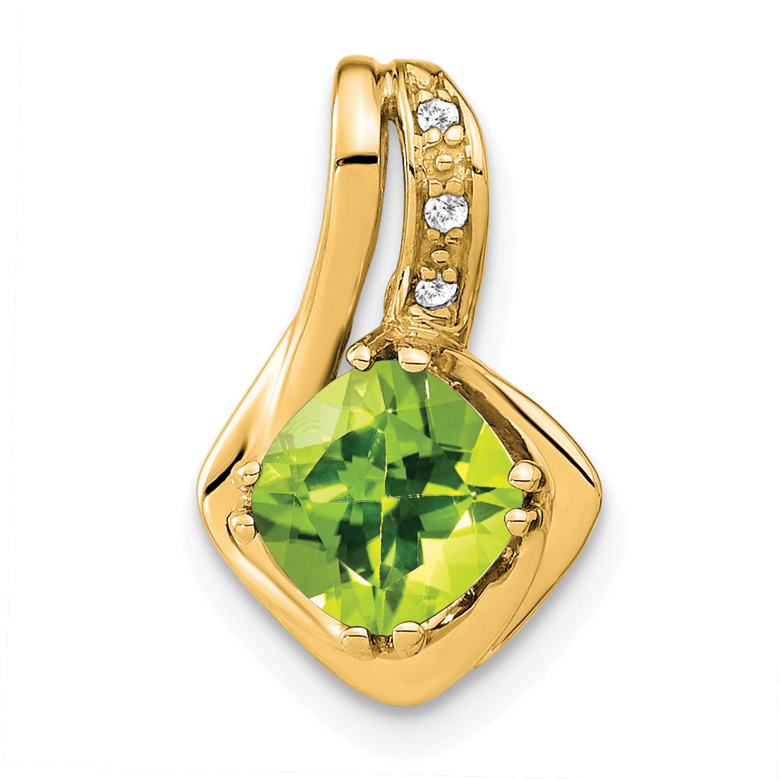 10k Peridot and Diamond Pendant Main image