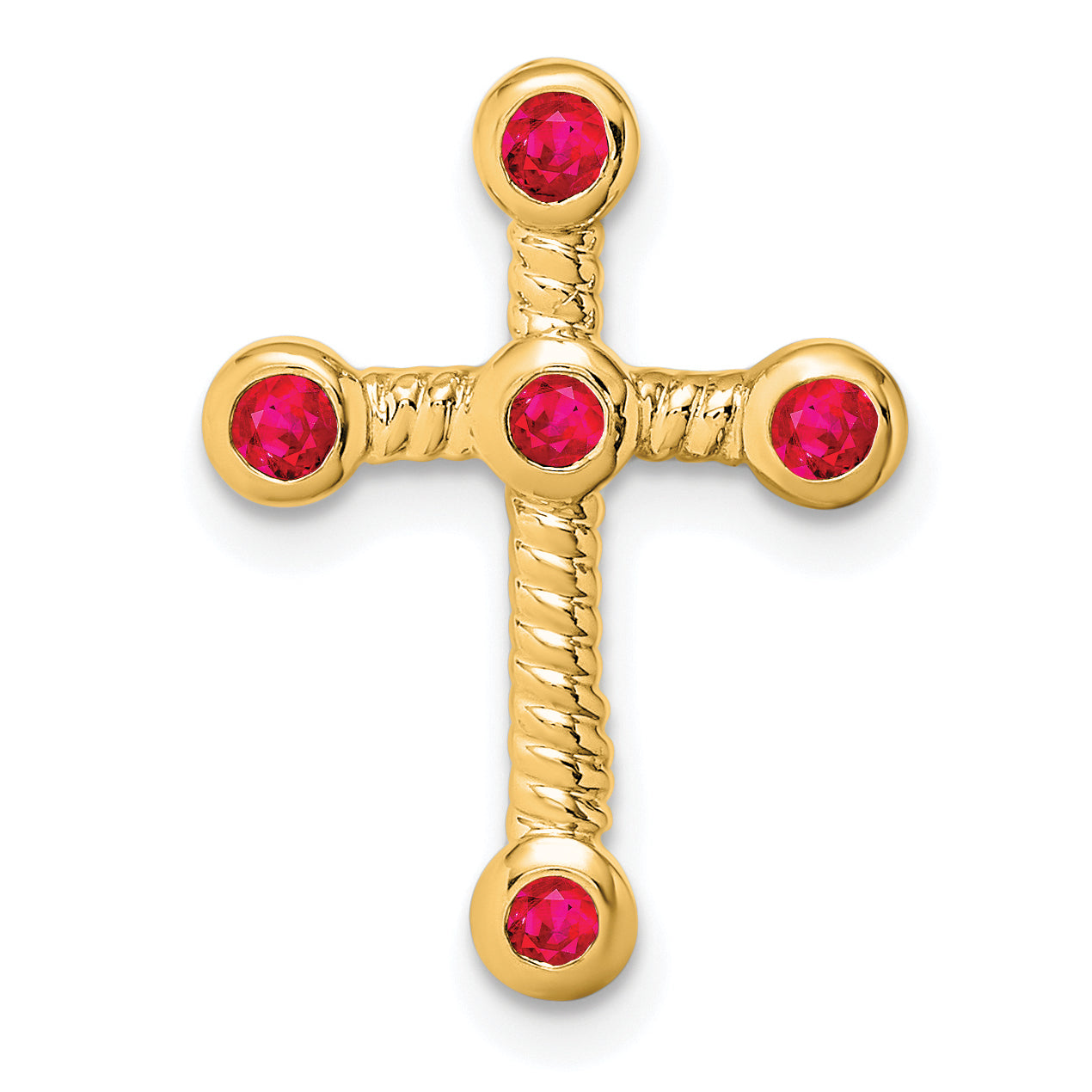 10k Ruby Cross Chain Slide Main image