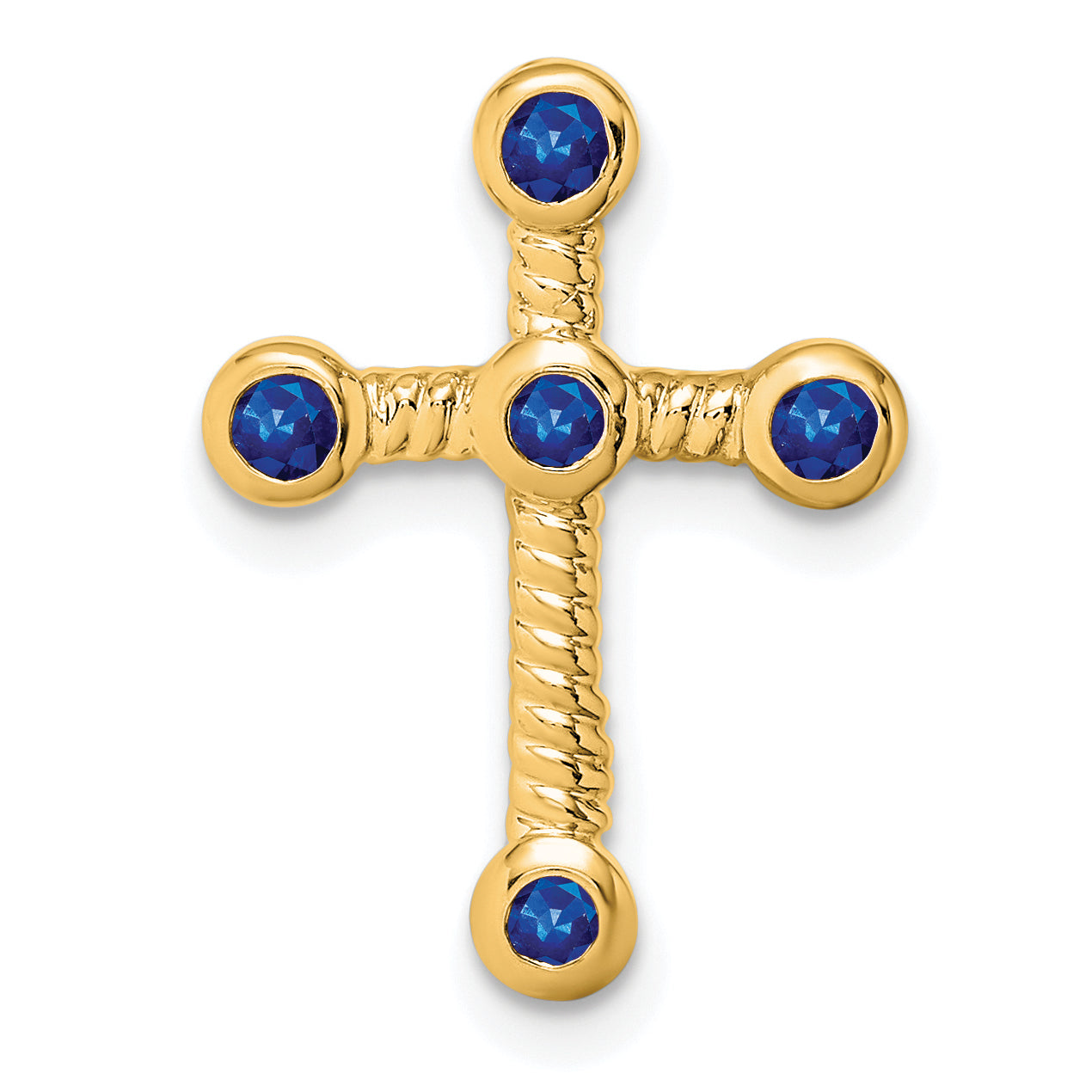 10k Sapphire Cross Chain Slide Main image