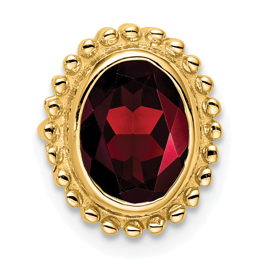 10k Oval Garnet Chain Slide Main image