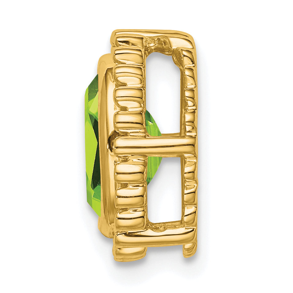 10k Oval Peridot Chain Slide Secondary image