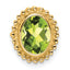 10k Oval Peridot Chain Slide