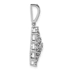 14k White Gold 2 1/2 carat Lab Grown Diamond VS/SI G+ Complete Cluster Pendant