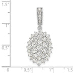 14k White Gold 2 1/2 carat Lab Grown Diamond VS/SI G+ Complete Cluster Pendant
