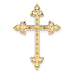 14k 1 1/2 carat Lab Grown Diamond VS/SI+ G+ Complete Cross Pendant