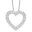 14kw 1 3/8 carat Lab Grown Diamond VS/SI+ G+ Complete 18 inch Heart Necklace