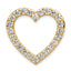 14k 1 1/2 carat Lab Grown Diamond VS+ F+ Complete Heart Chain Slide Pendant