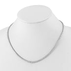 14k White Gold 6 1/2 carat Lab Grown Diamond VS/SI+ G+ Complete Round 16 inch Graduated Tennis Necklace