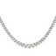 14k White Gold 6 1/2 carat Lab Grown Diamond VS/SI+ G+ Complete Round 16 inch Graduated Tennis Necklace
