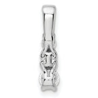 14k White Gold 1/2 carat Lab Grown Diamond VS/SI+ G+ Three Stone Chain Slide Pendant