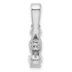 14k White Gold 1 carat Lab Grown Diamond VS/SI+ G+ Three Stone Chain Slide Pendant