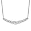 14k White Gold 3/4 carat Lab Grown Diamond VS/SI+ G+ Complete 18 inch Fashion Bar Necklace