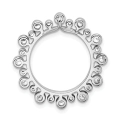 14K White Gold Lab Grown Diamond VS/SI+ G+ Fancy Circle Chain Slide