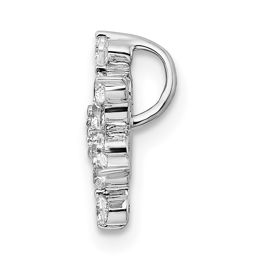14k White Gold 1/2 carat Lab Grown Diamond VS/SI+ G+ Complete Star Chain Slide Pendant