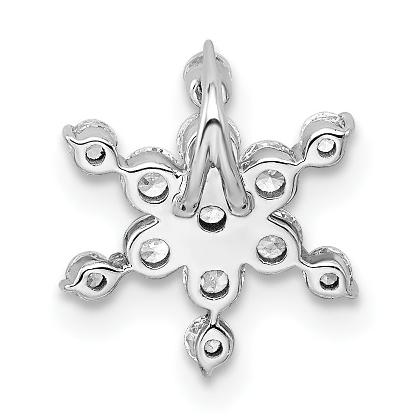 14k White Gold 1/2 carat Lab Grown Diamond VS/SI+ G+ Complete Star Chain Slide Pendant